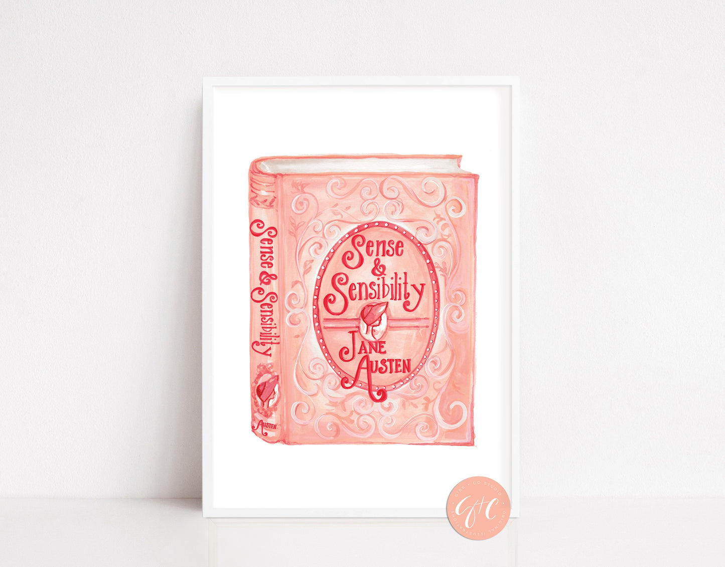 Jane Austen Sense and Sensibility fan art, book art print