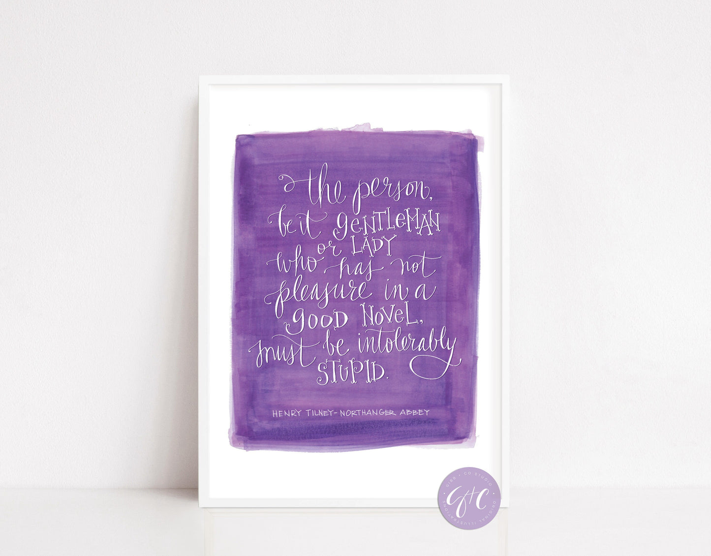 Jane Austen Northanger Abbey scene fan art, book art print