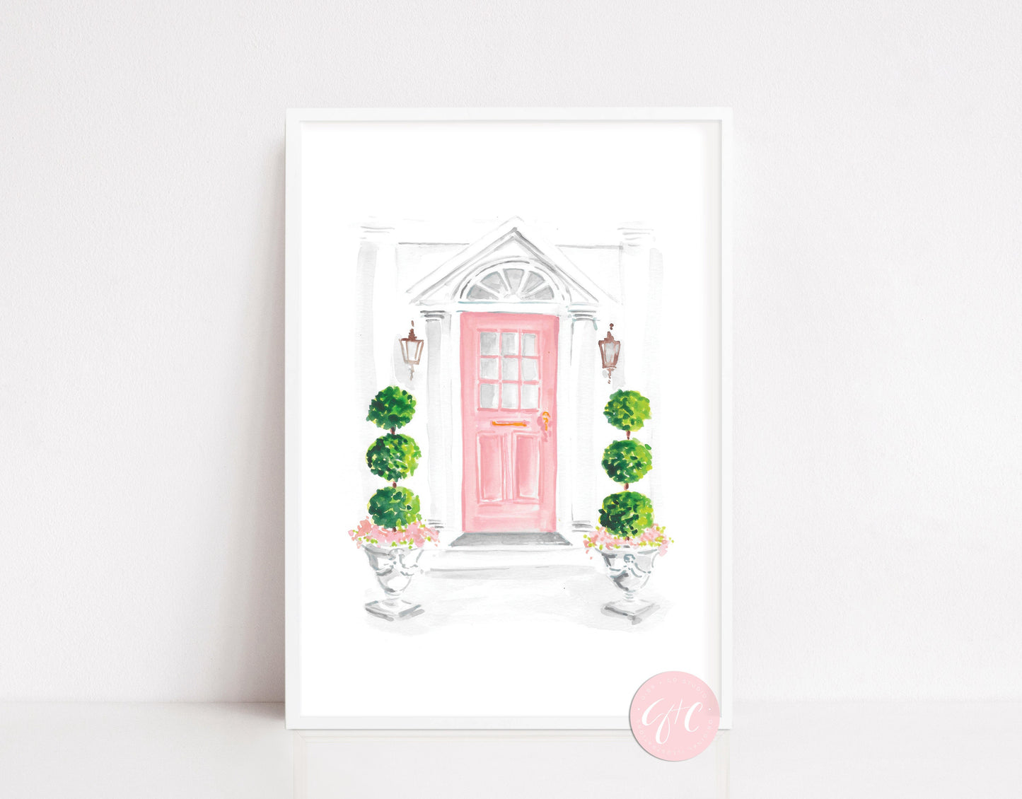 Pink Door art print, Charleston, pink design art print, travel art print