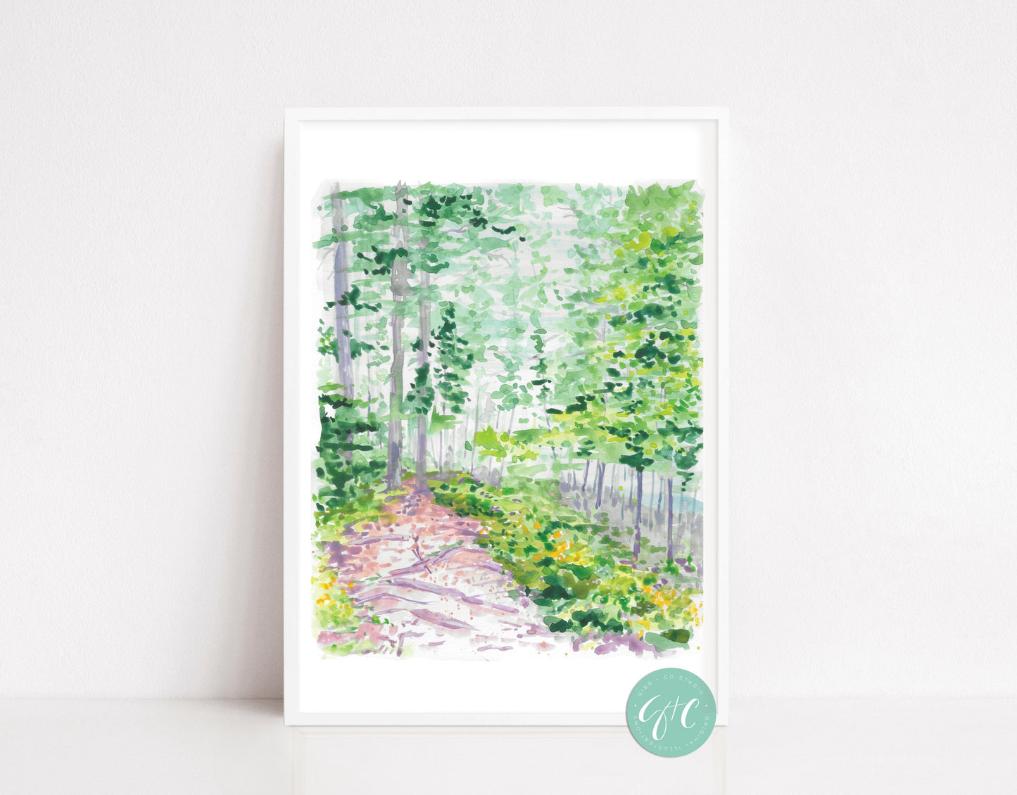 Park Loop Trail, Maine travel art, Acadia National Park, landscape, travel art print