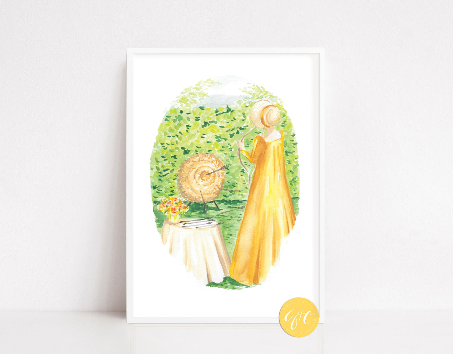 Jane Austen Emma fan art series, book art print