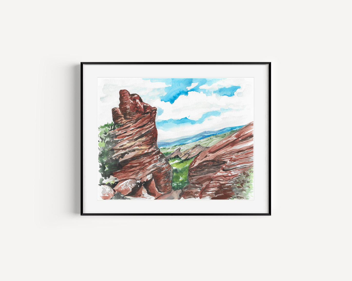 Colorado, Red Rocks, Denver, landscape, travel art print