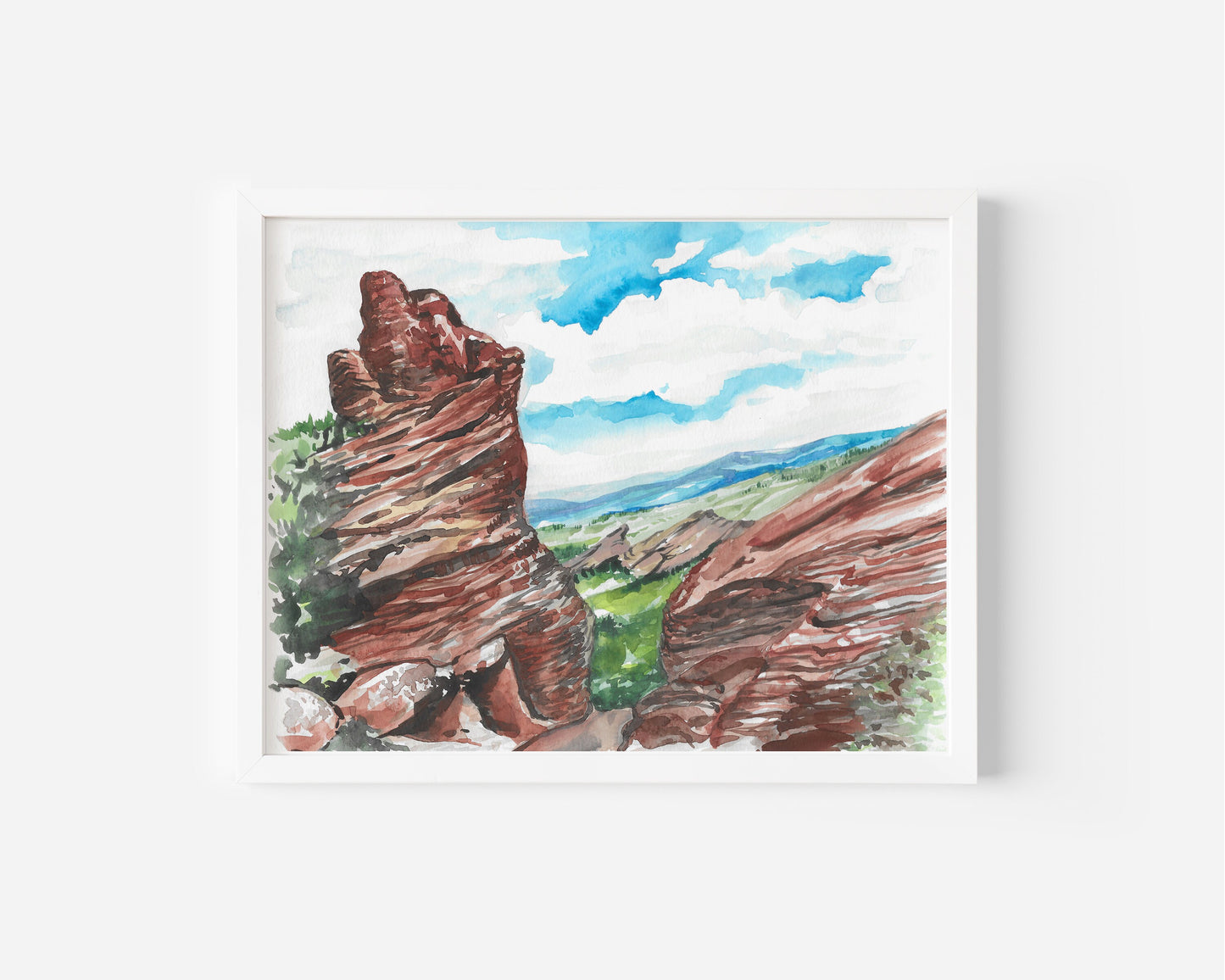 Colorado, Red Rocks, Denver, landscape, travel art print