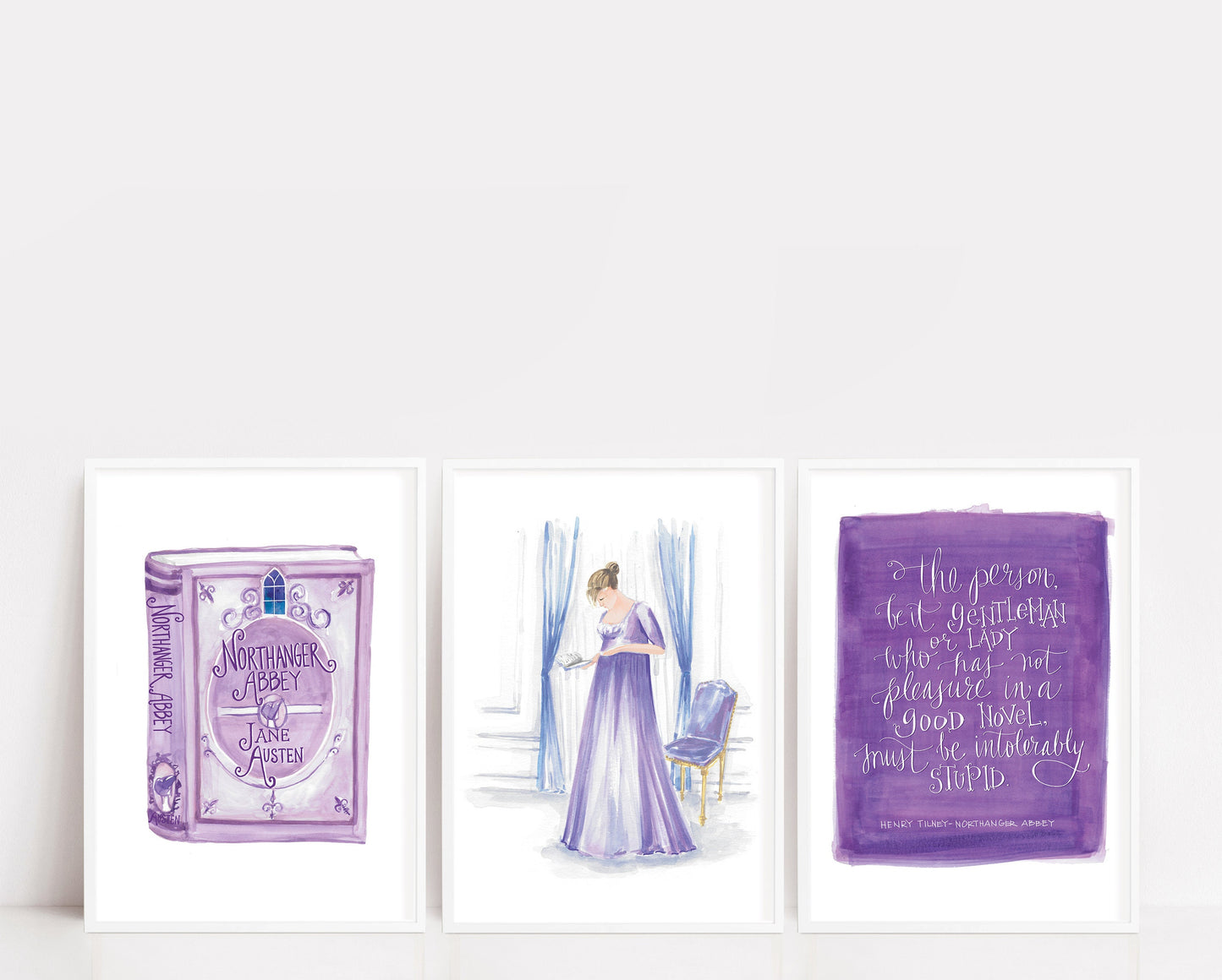 Jane Austen Northanger Abbey fan art series, book art print