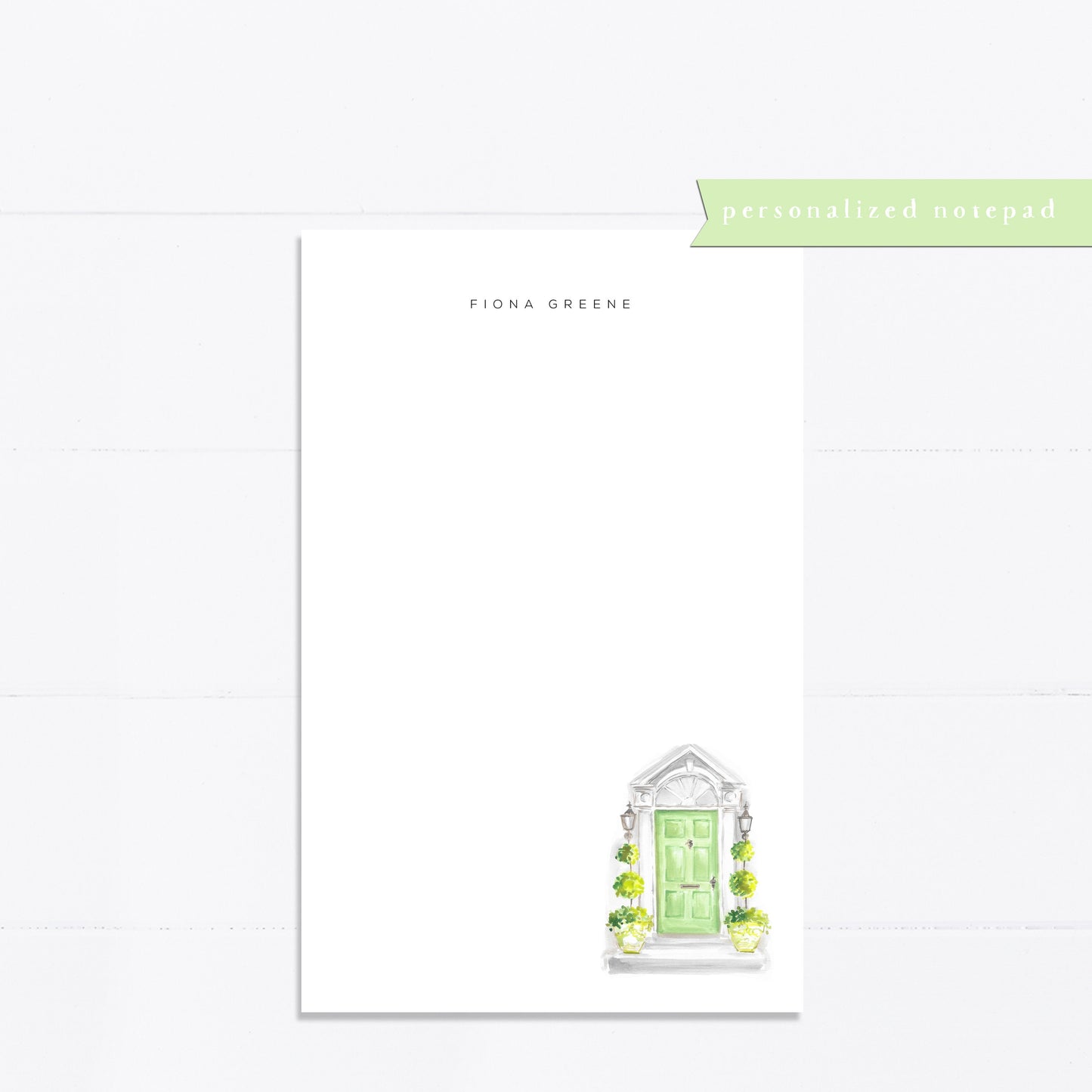 Personalized notepad, Teal door, Charleston, bridal gift, custom, monogram, notepad, things to do list, 5.5x8.5, gift for her