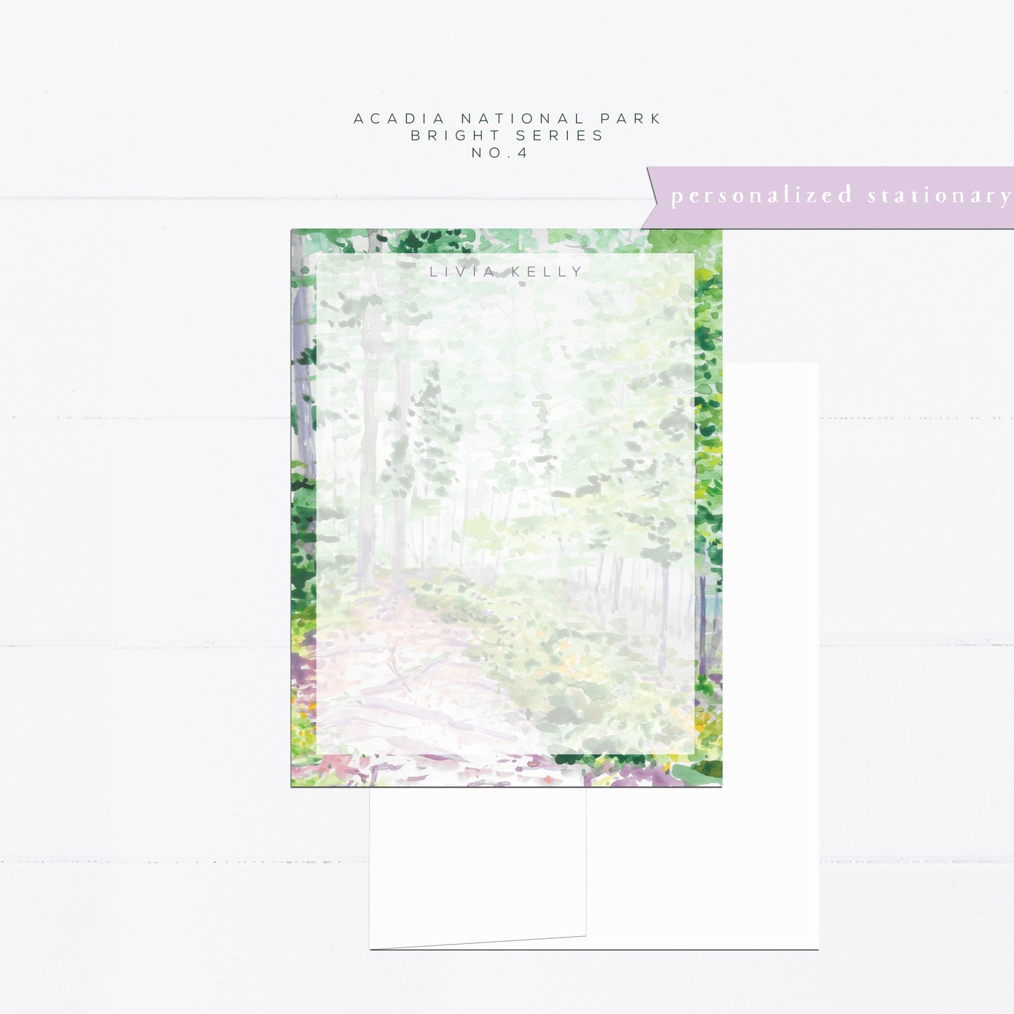 Maine Personalized notecards, Jordan Pond, Acadia National Park, personalized notecard, flat card, stationery set, coastal life, Maine life