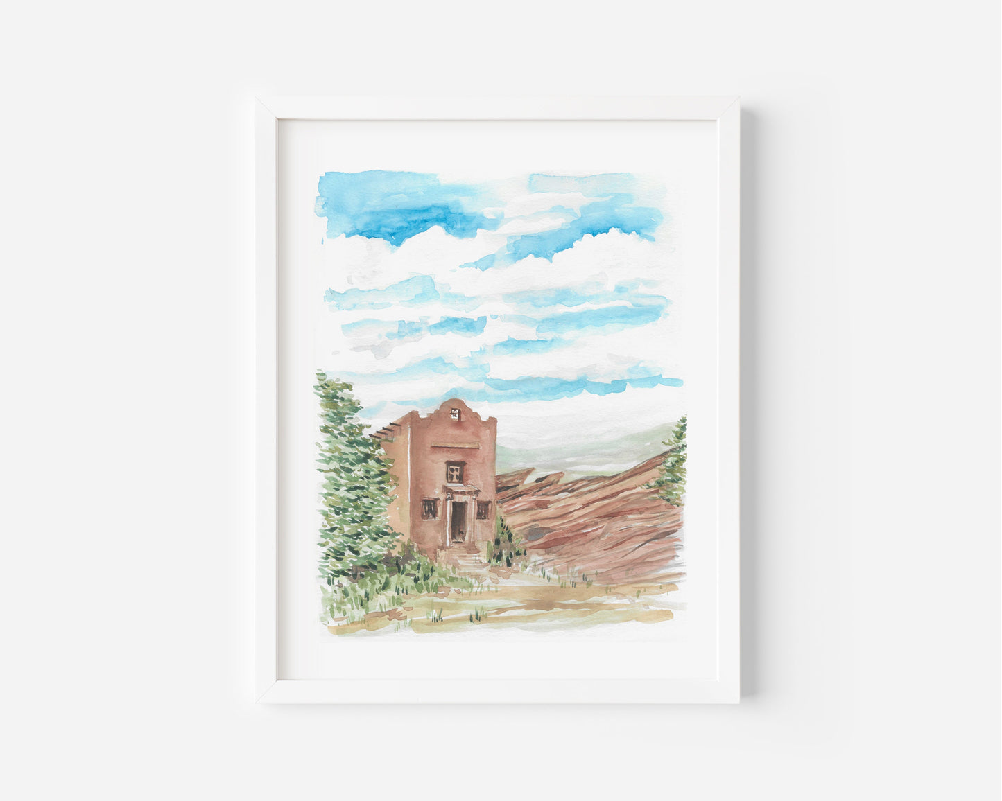 Red Rocks collage, Denver, landscape, travel art print