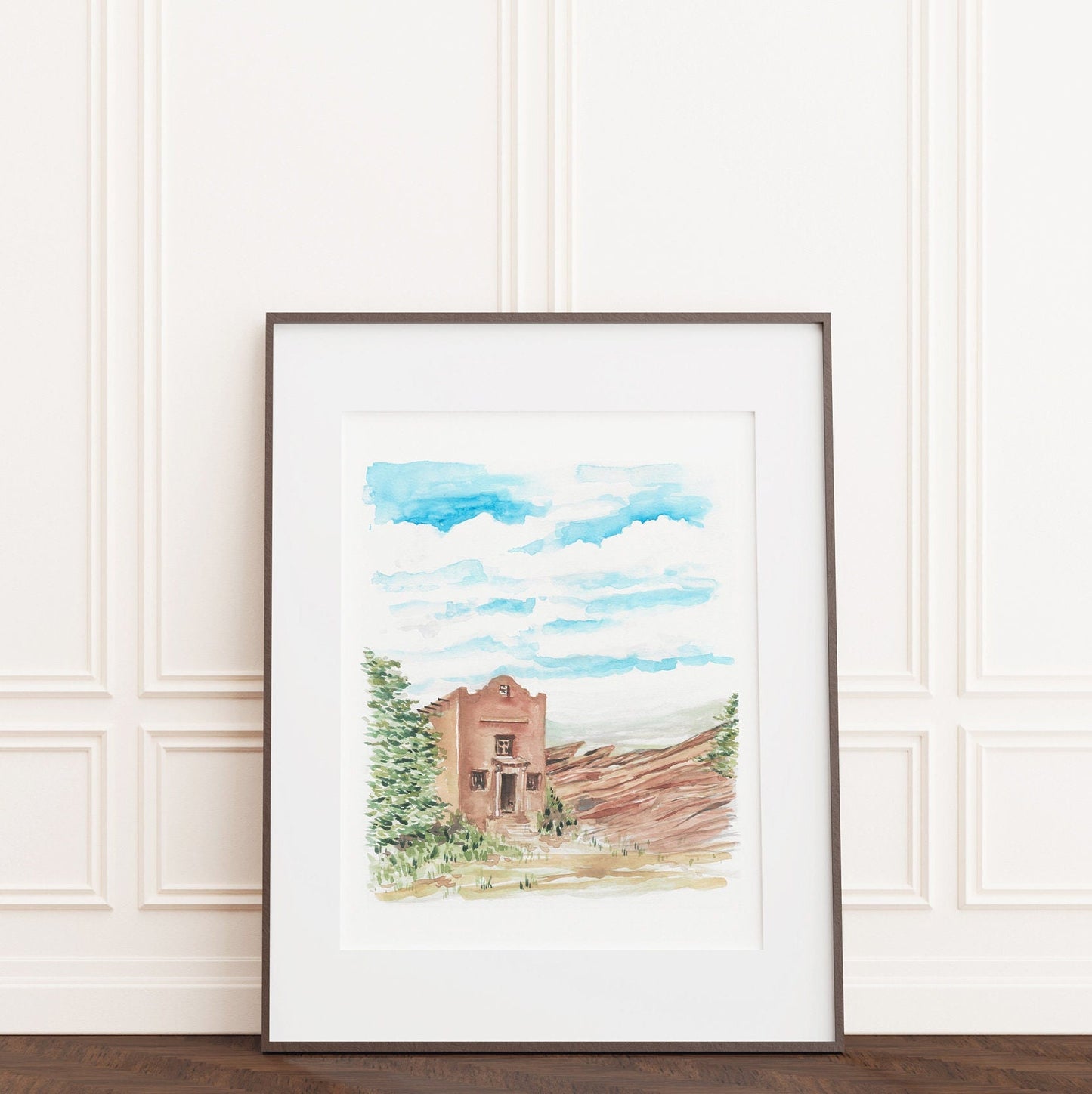 Red Rocks collage, Denver, landscape, travel art print