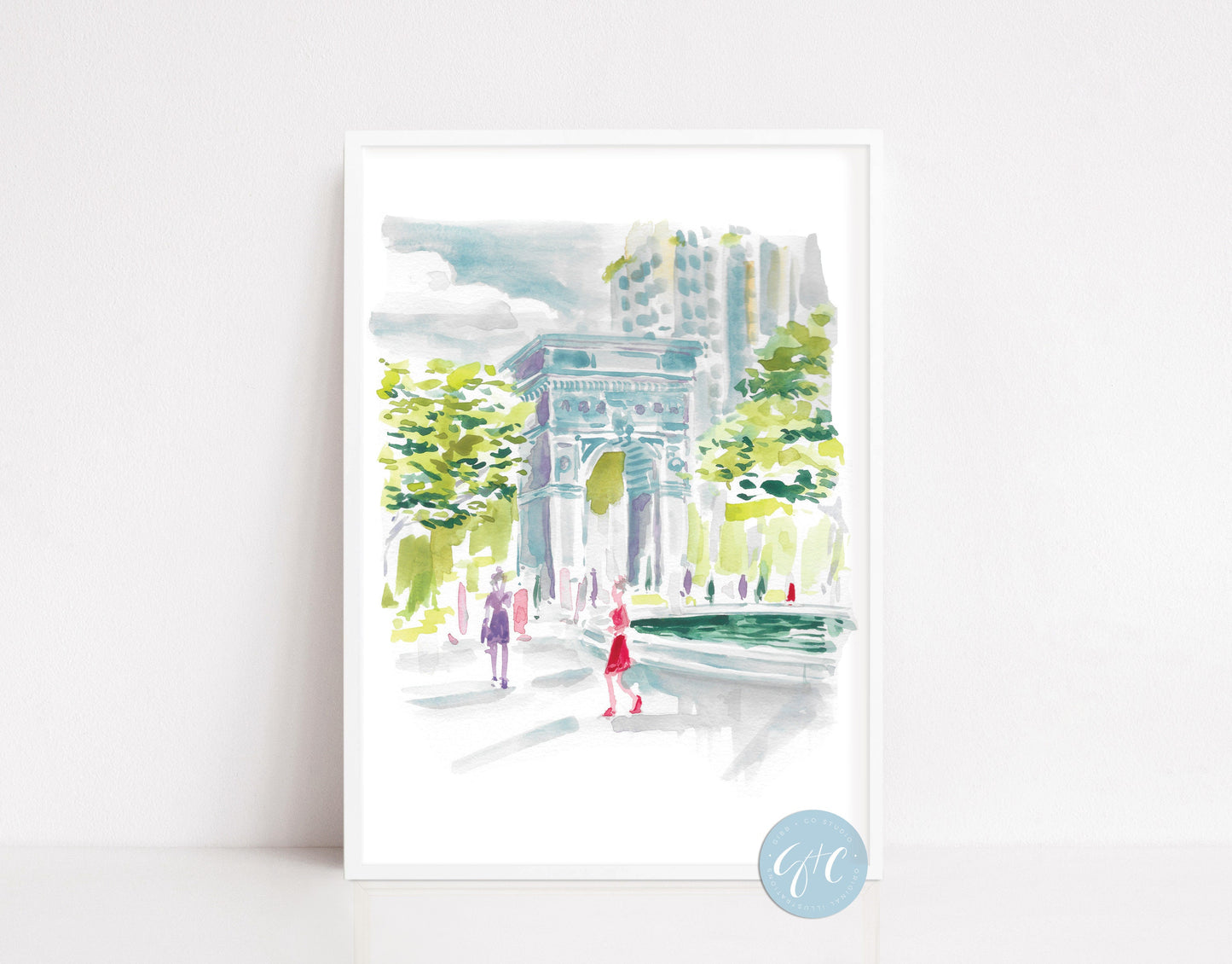 the Met, New York, Grand Central Station, Museum, Flatiron, Washington Square Park, travel art print