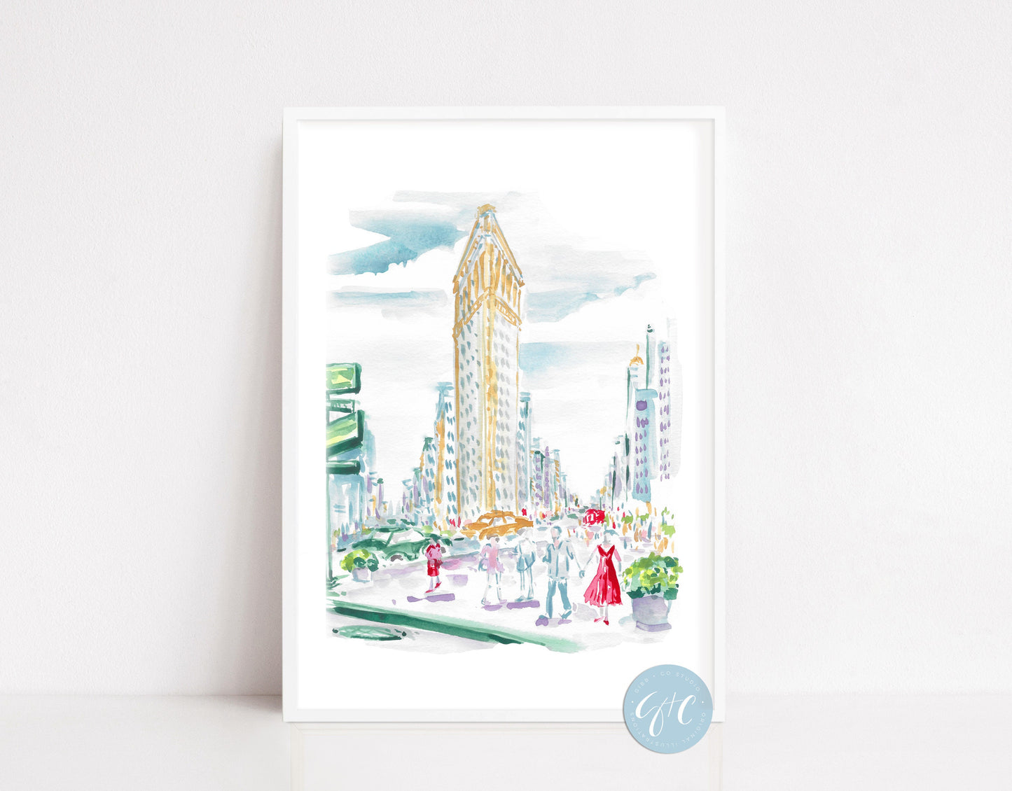 the Met, New York, Grand Central Station, Museum, Flatiron, Washington Square Park, travel art print