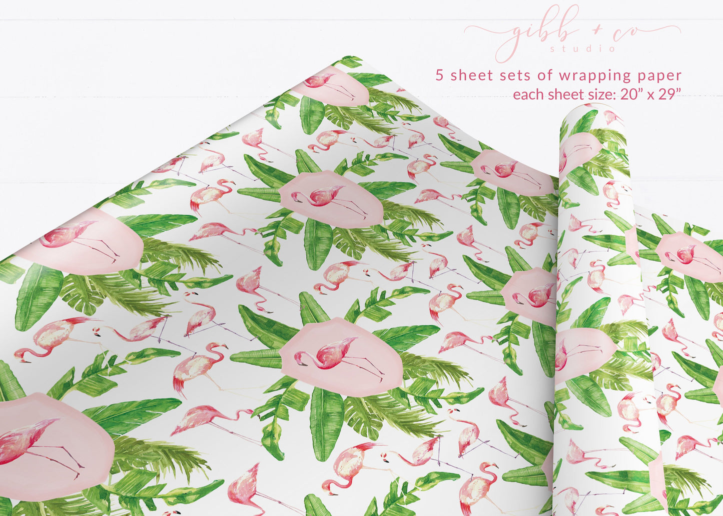 Flamingo wrapping paper