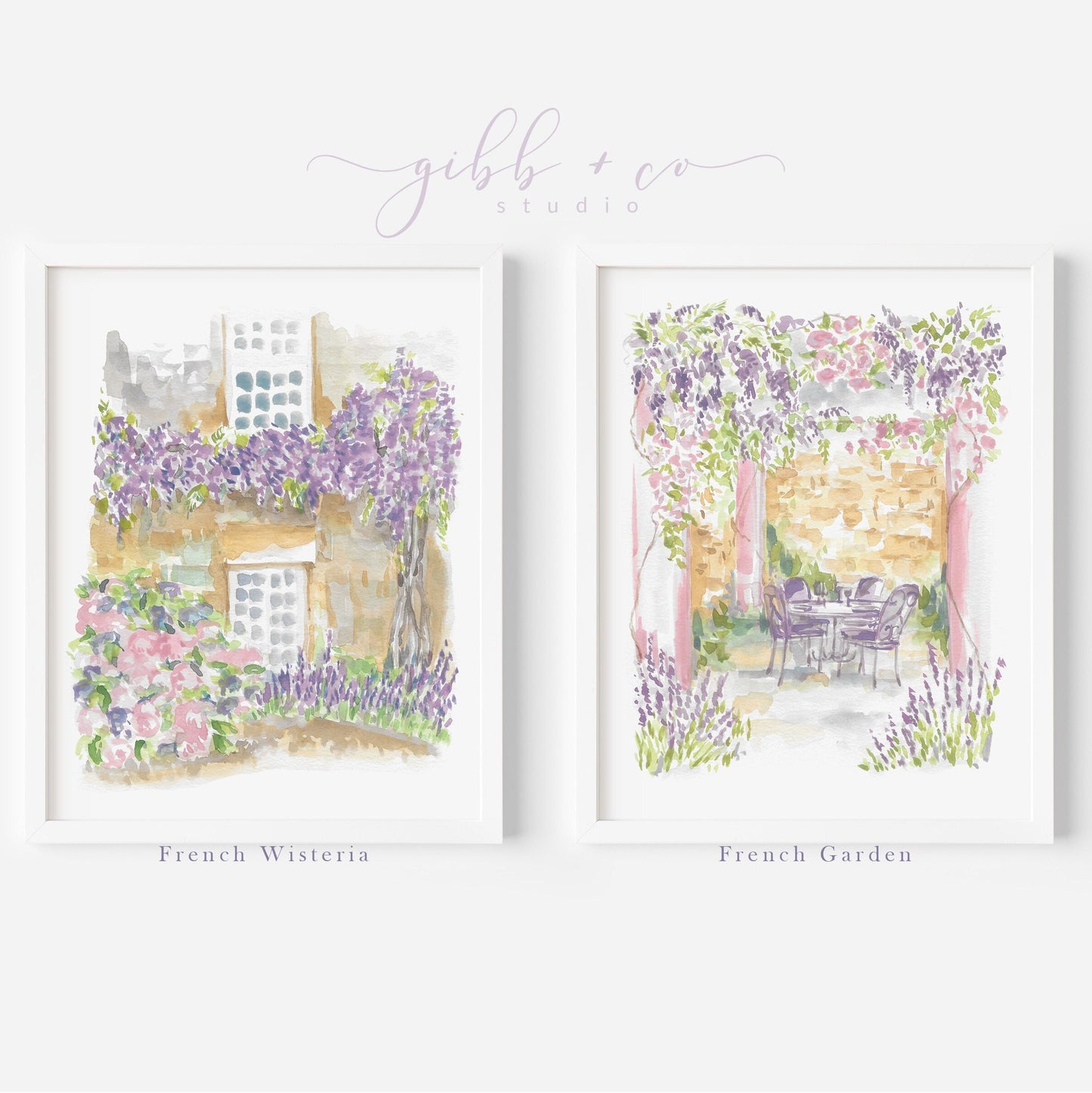 French garden series, Wisteria, Paris garden, wisteria, floral art print