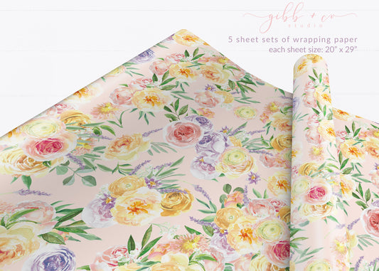 Floral wrapping paper