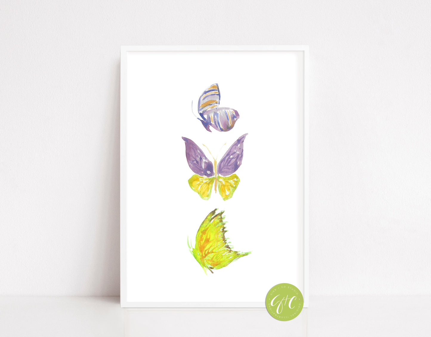 Butterfly art print, Papillon series, nursery art print