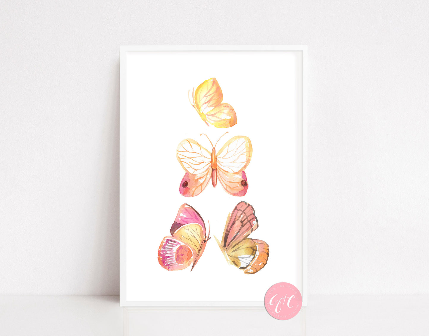 Butterfly art print, Papillon series, nursery art print