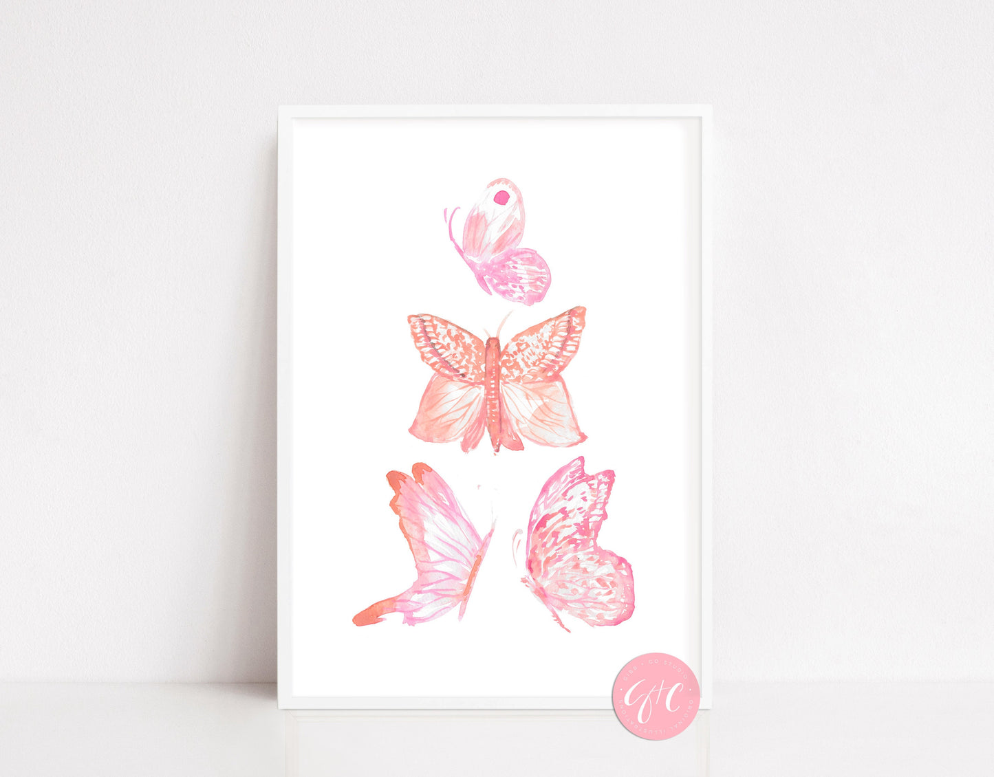 Butterfly art print, Papillon series, nursery art print