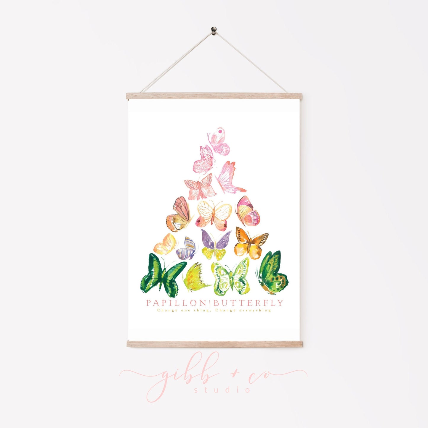 Butterfly art print, Papillon series, nursery art print