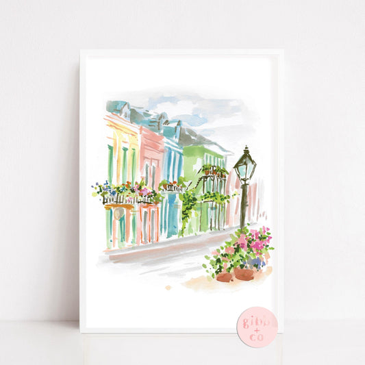 French Quarter, New Orleans, Louisiana travel art print