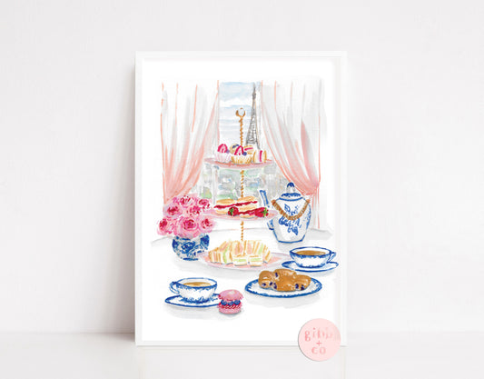 Paris travel art print, Paris Arch art, Eiffel Tower print, pink art print, French travel art, Paris nursery art, travel art print