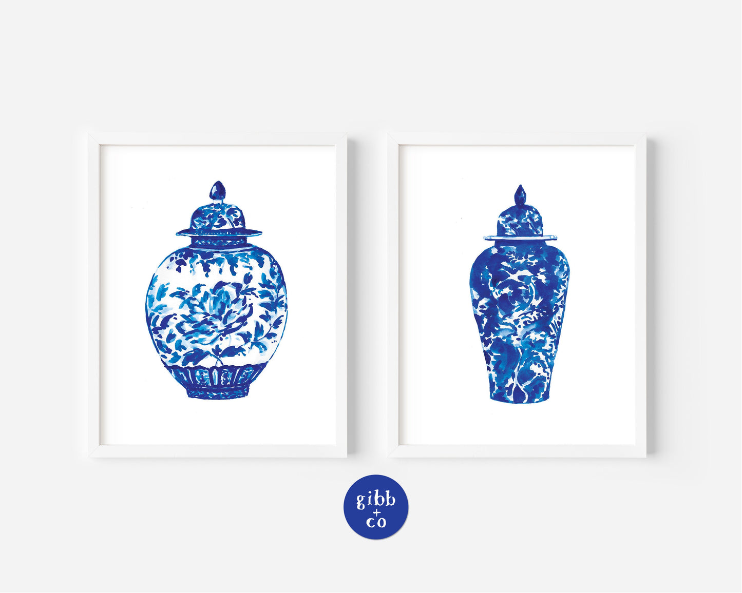 Blue Chinoiserie Vase series, blue vase, design art print, chinoiserie art print