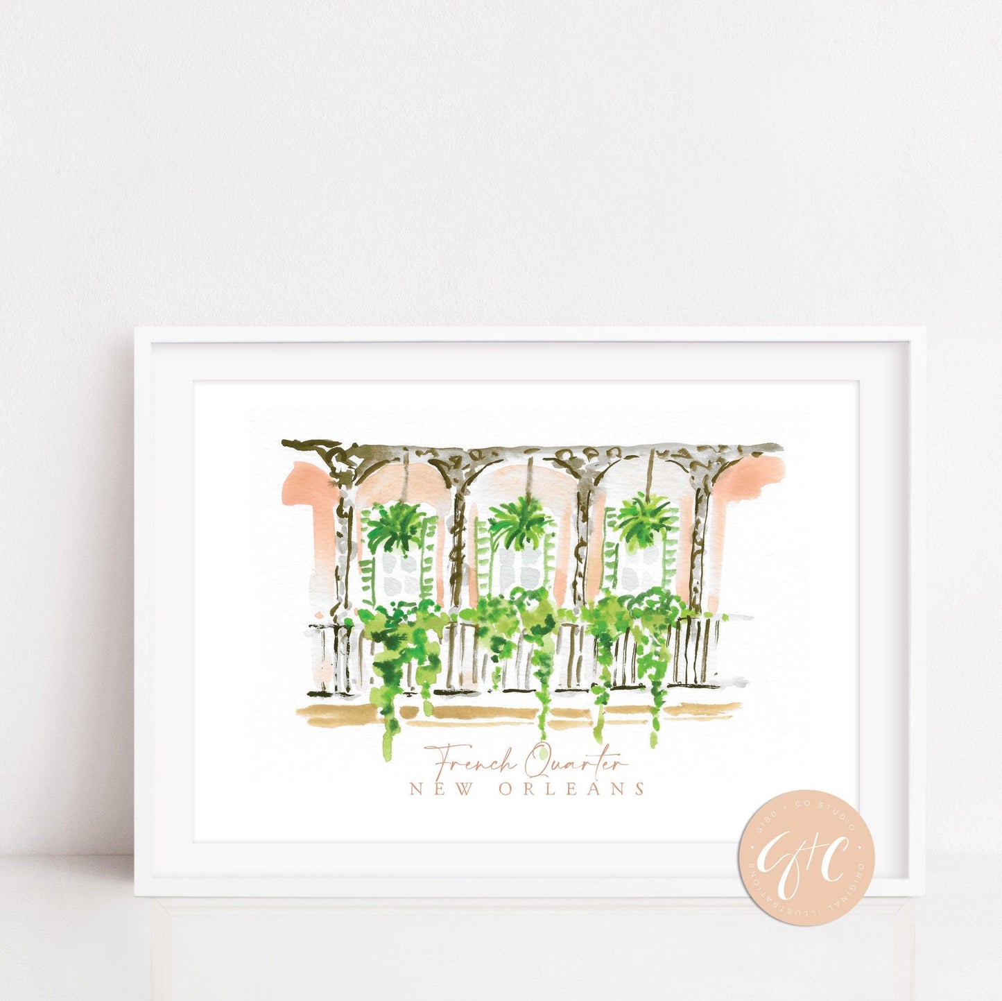 French Quarter Balcony art print, New Orleans, Louisiana travel art, travel art print