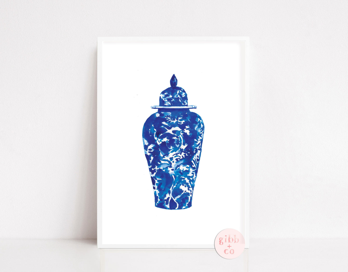 Blue Chinoiserie Vase series, blue vase, design art print, chinoiserie art print