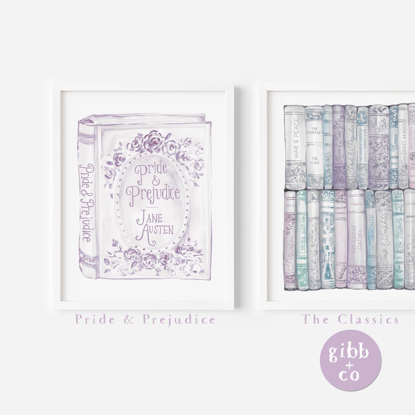 Classics Book art series, Nursery art print, Literary Art Print, book art print