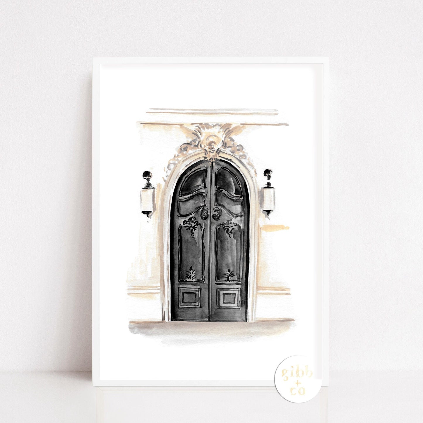 Paris Door art, carved door art, French architecture art print, travel art print