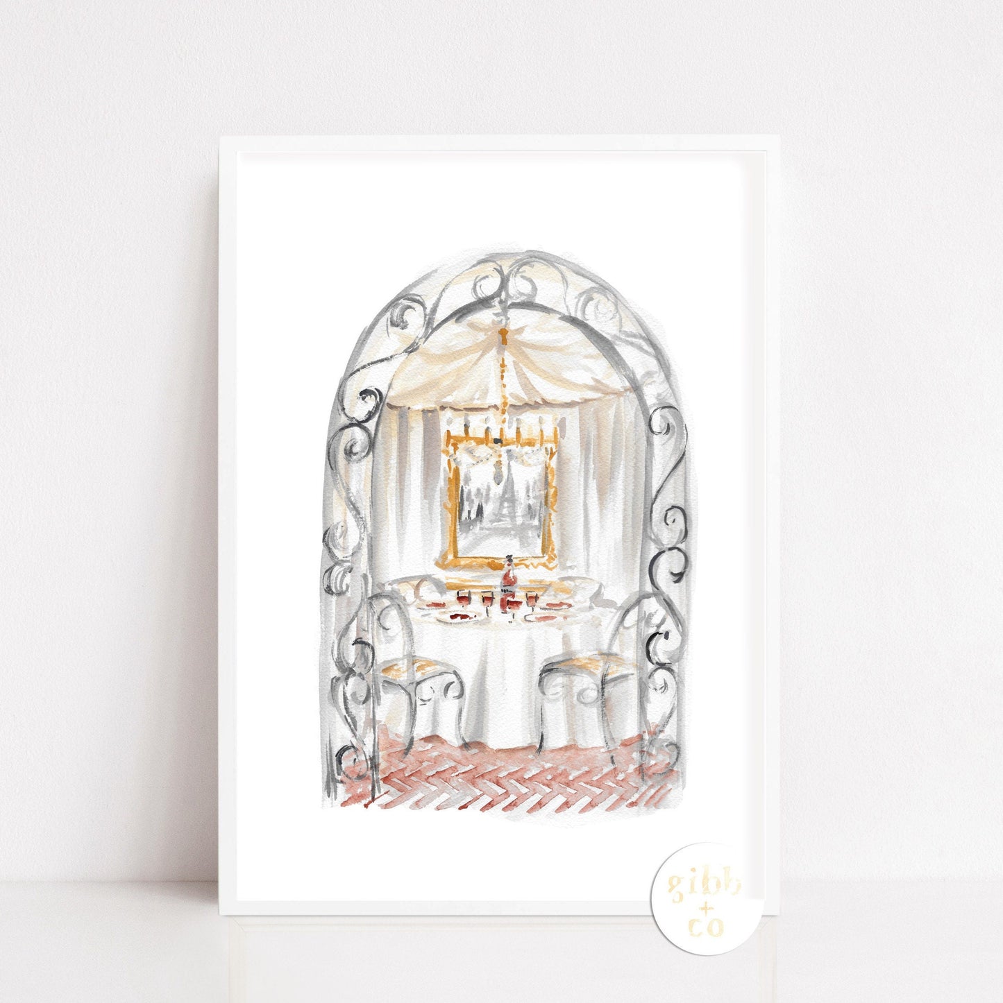 French Home series, Design art print, Breakfast in Bed, Book lovers, cozy dinner, travel art print