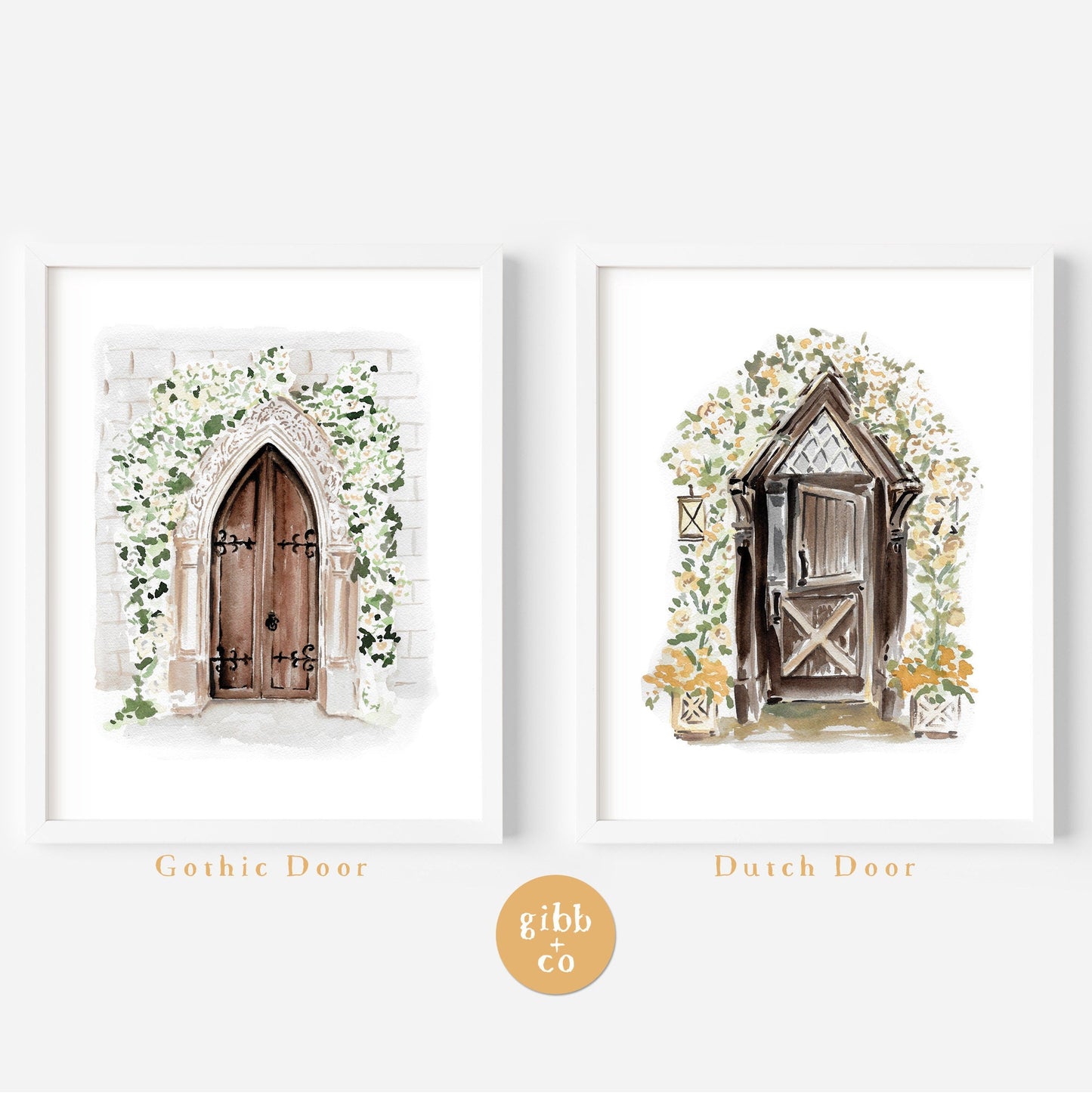 Door series, Architecture art print, architecture art print, floral art print