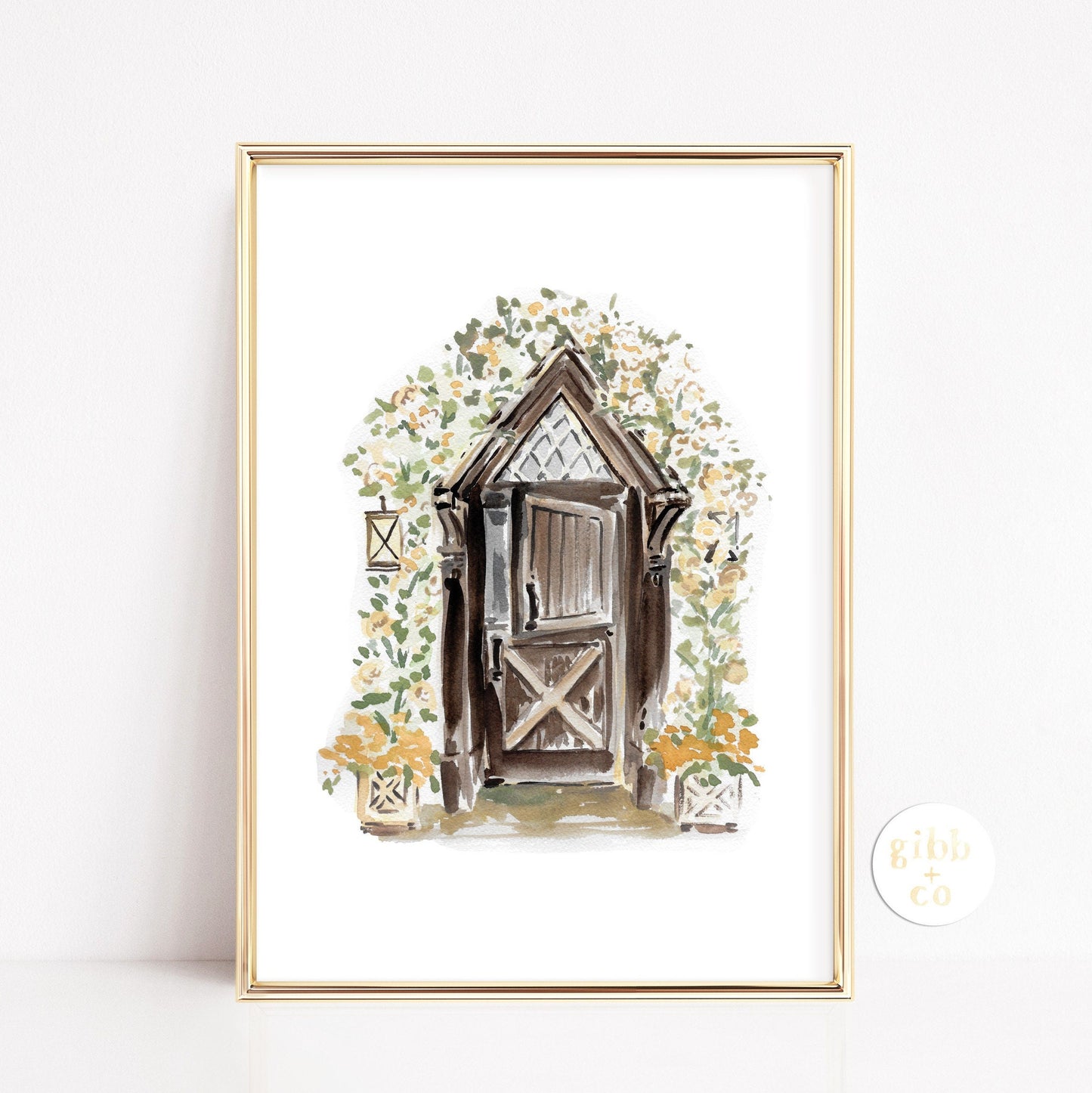 Door series, Architecture art print, architecture art print, floral art print