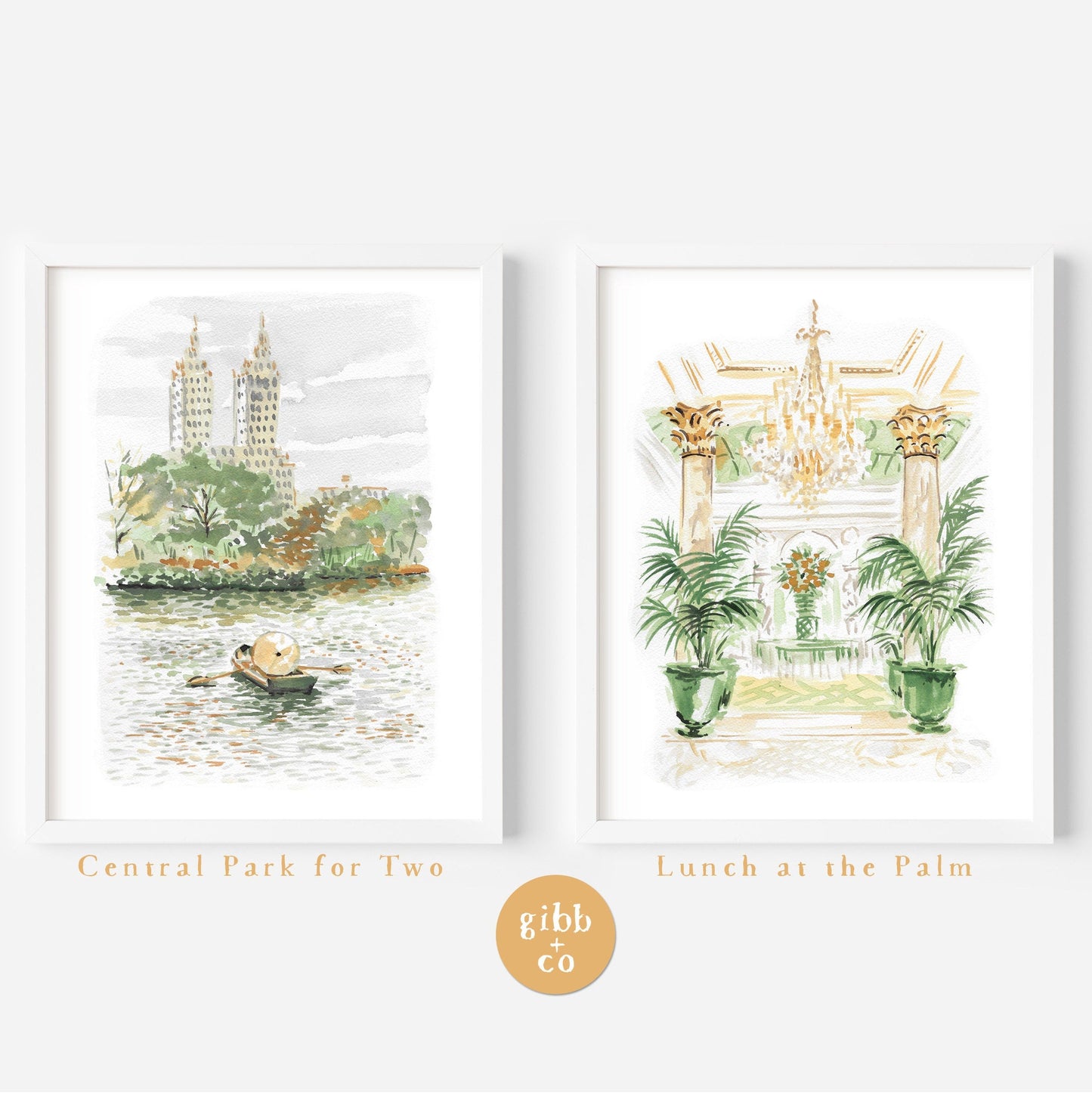 Travel art print, New York, Central Park, lunch at the Palm, architecture art print, travel art print