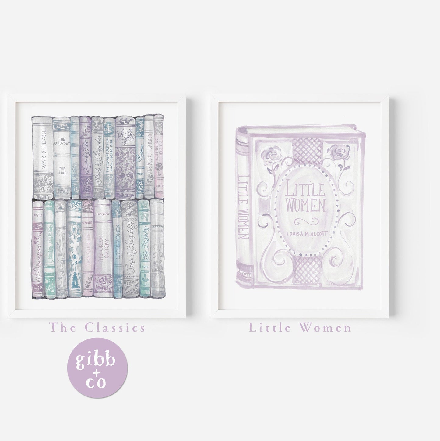 Classics Book art series, Nursery art print, Literary Art Print, book art print