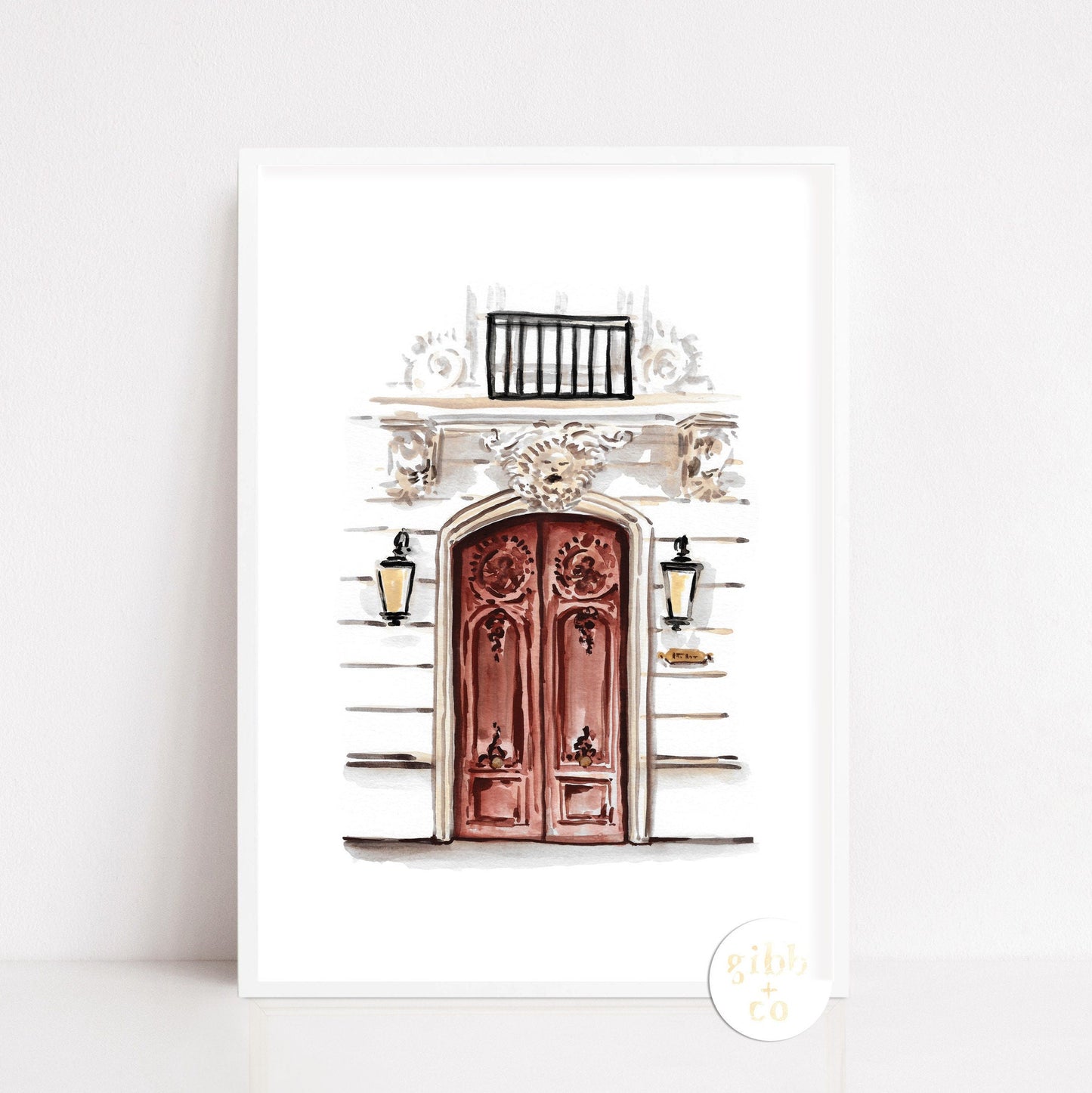 Paris Door art, carved door art, French architecture art print, travel art print