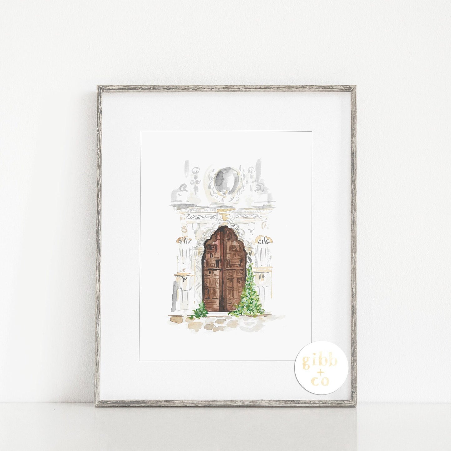 Storybook carved door design art print, architecture art print