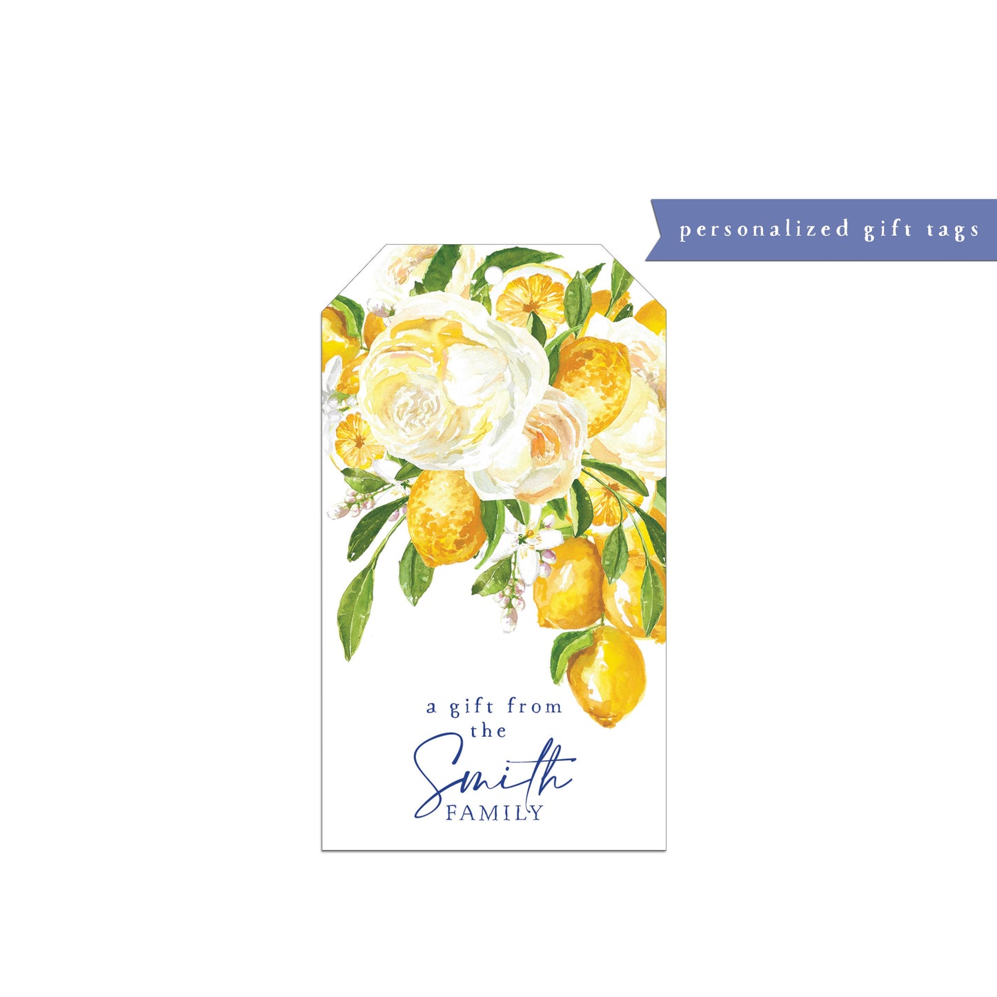 Personalized gift tag, gift tags, personalized gift tags, lemon, Positano, set of gift tags, personalized tags, paper products, whimsical