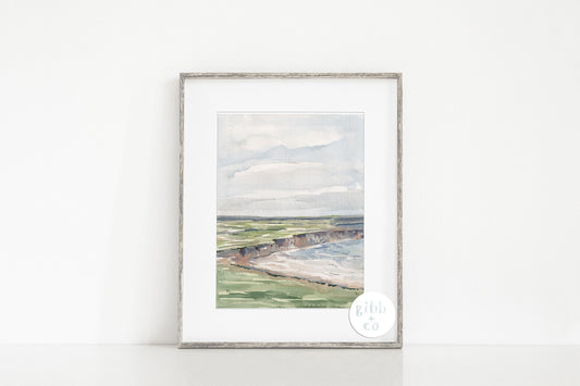Coastal art print, Ireland, Irish Coast, travel art print