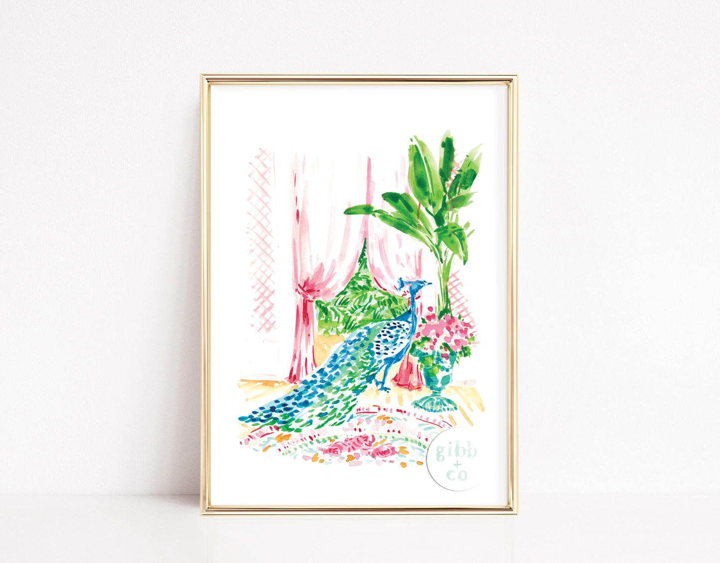 Peacock art print, Cheetah, Peacock, Parrot, Tiger, chinoiserie art print