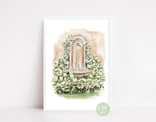 Floral art print, neutral color art print, white hydrangea, floral art print