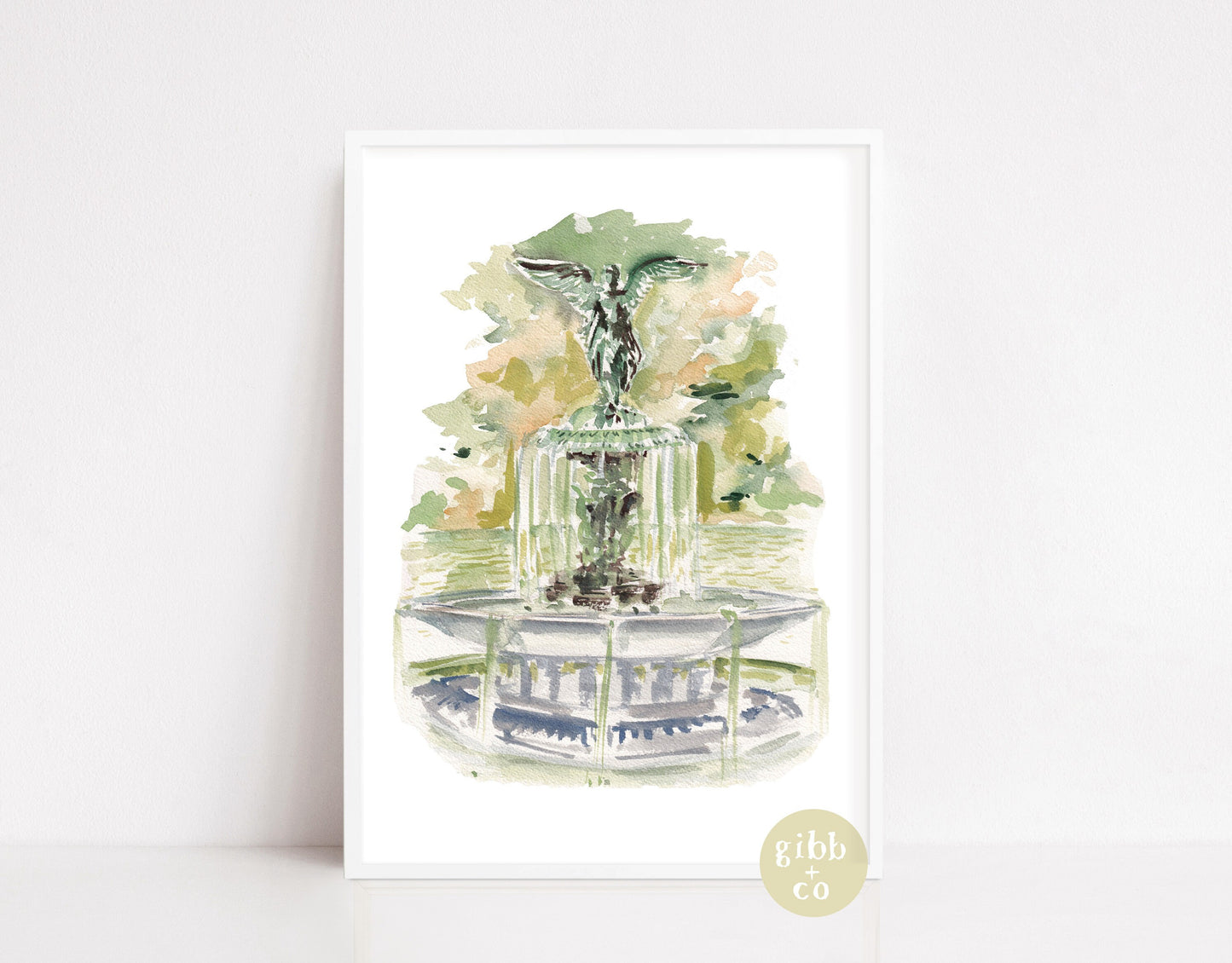 New York travel art, the Met, Metropolitan Museum, Central Park, Bethesda Fountain, Washington Square Park, travel art print