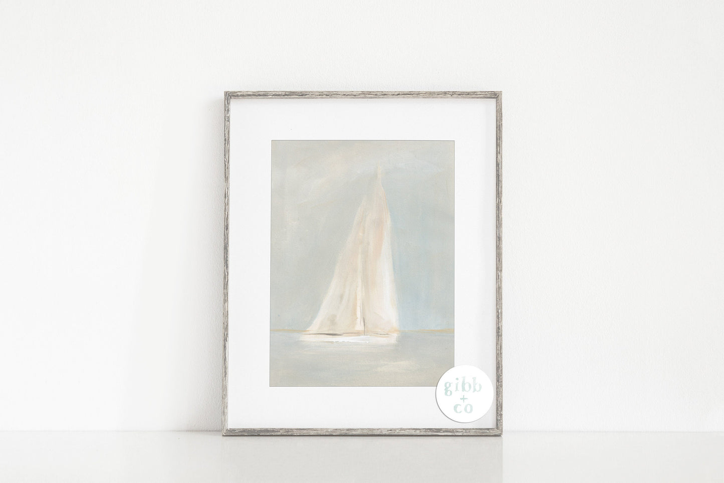 Sailboat on the water art print, Coastal art print, nursery art print