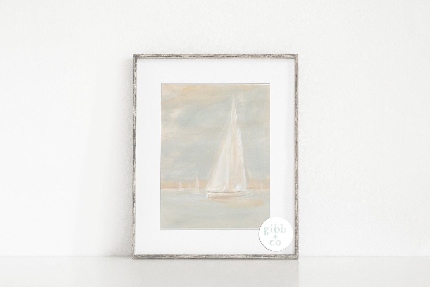 Sailboat on the water art print, Coastal art print, nursery art print