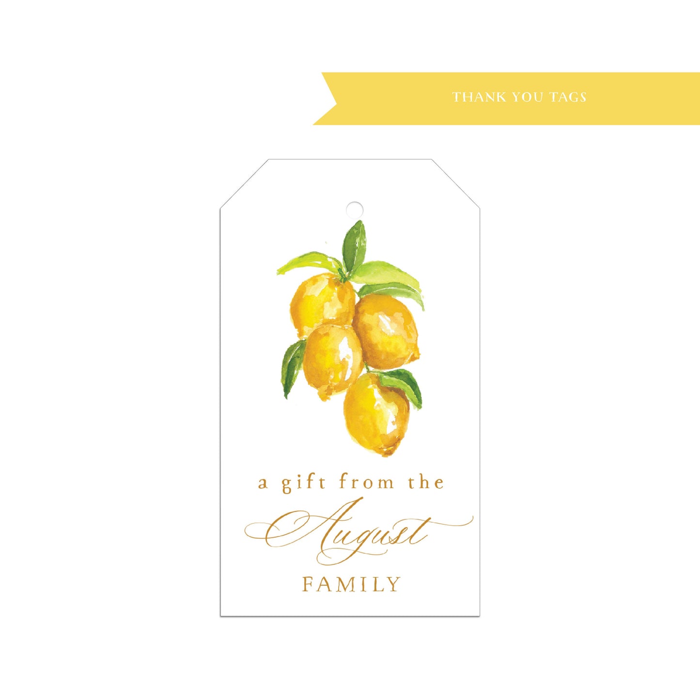 Lemon Personalized gift tag, gift tags, personalized gift tags, Positano, set of gift tags, personalized tags, paper products, whimsical