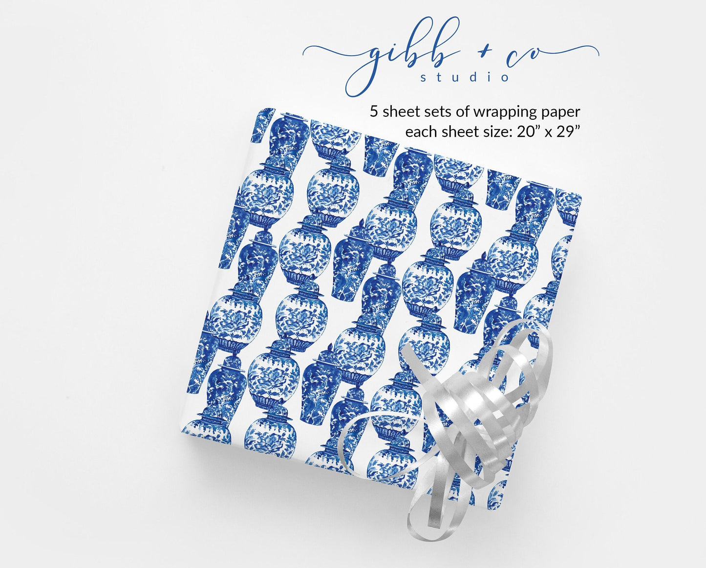 Chinoiserie Ginger Jars wrapping paper