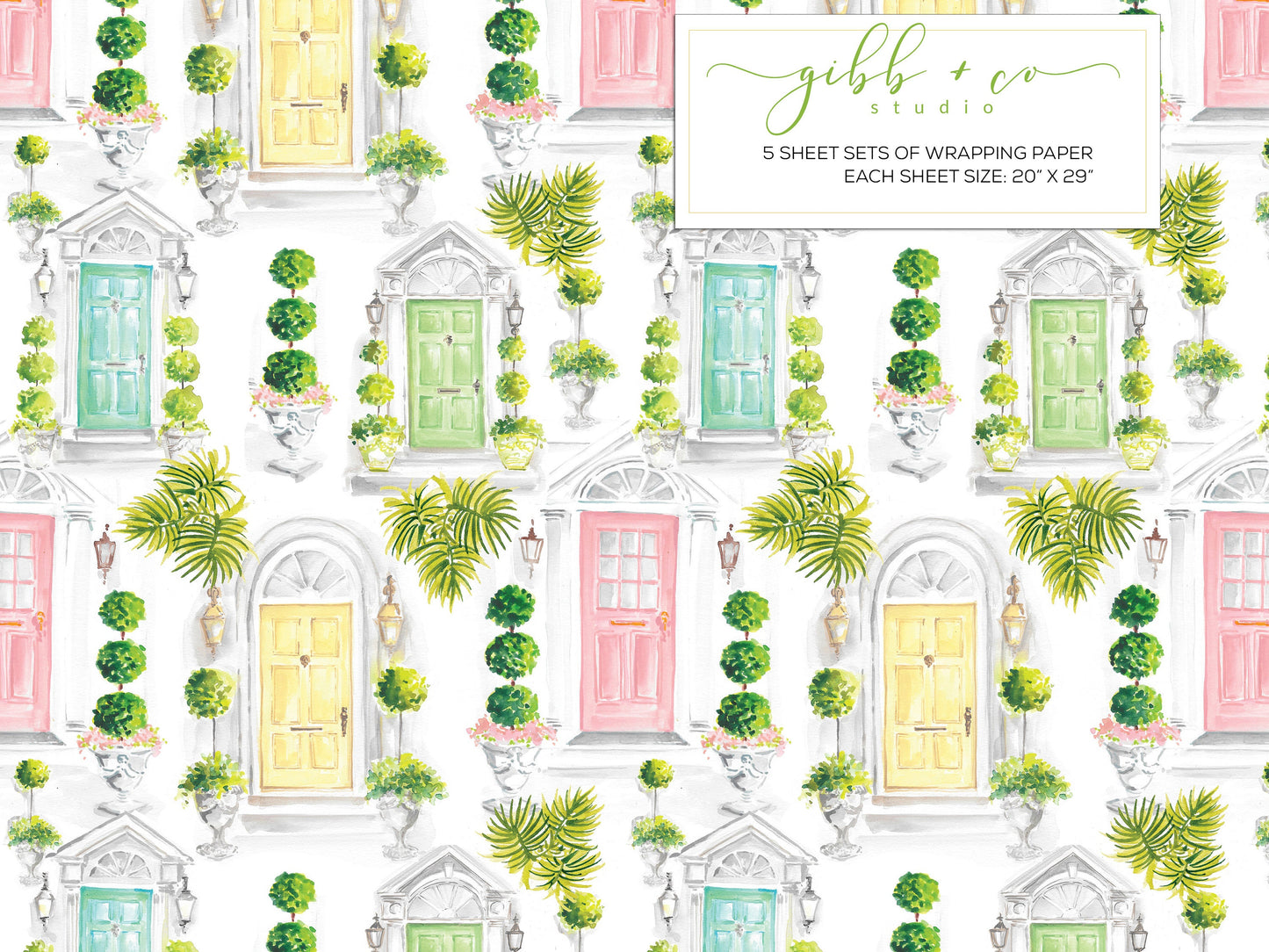 Charleston Doors wrapping paper