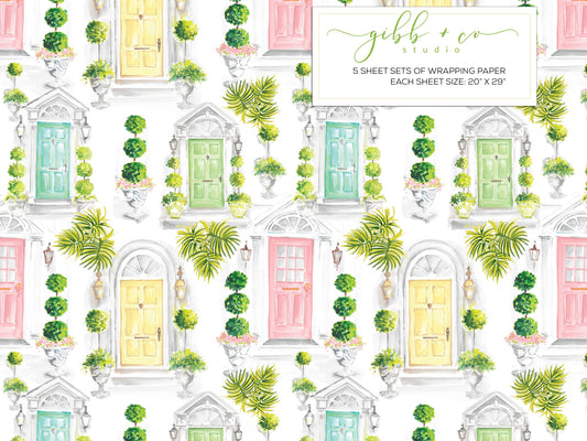 Charleston Doors wrapping paper