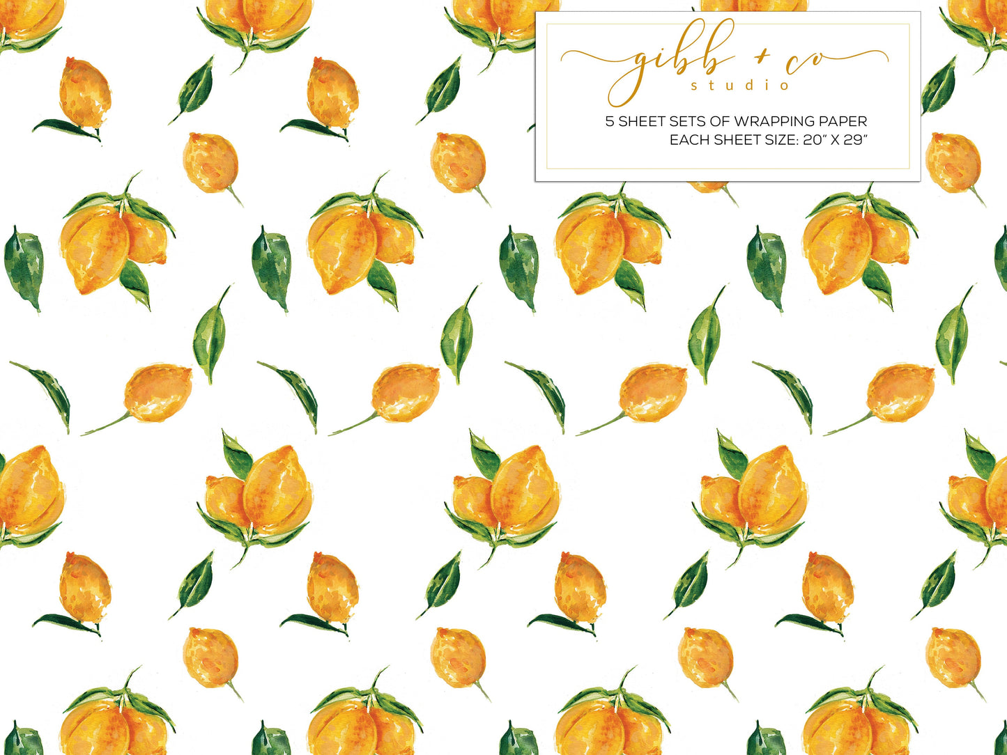 Amalfi lemons wrapping paper