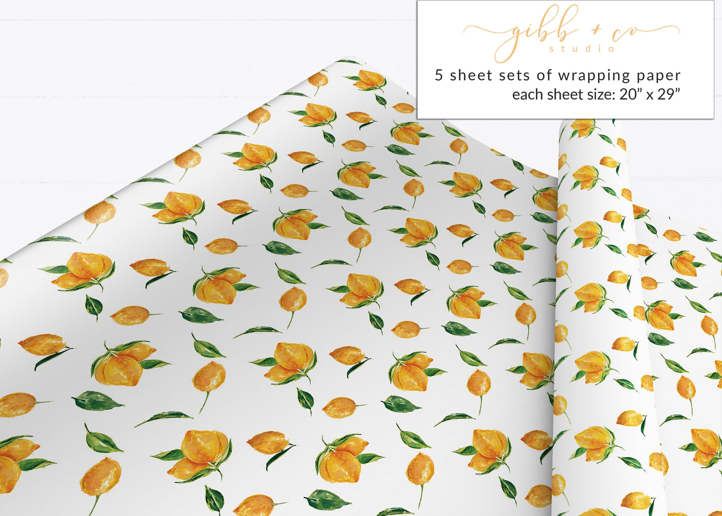 Amalfi lemons wrapping paper