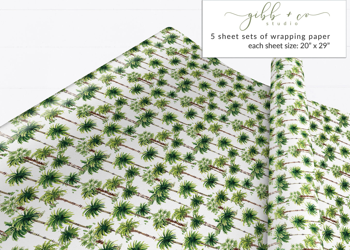 Palms wrapping paper