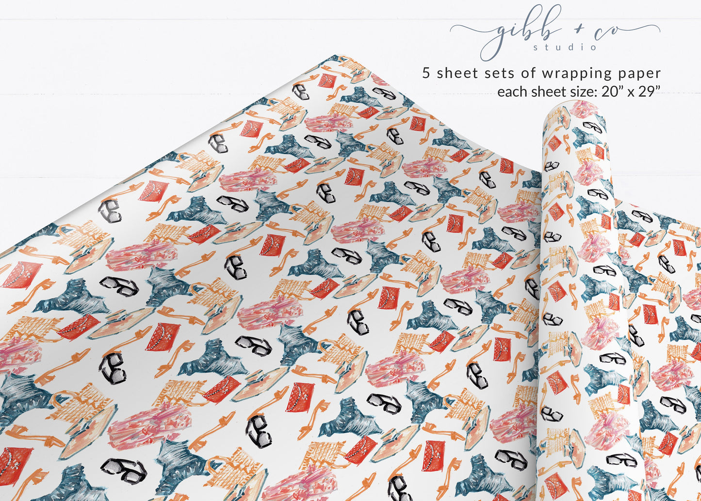 Positano fashion wrapping paper